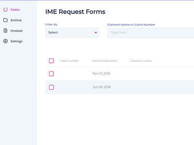 Request Form design flat minimal