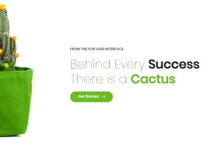 Cactus clean creative design flat graphic minimal responsive typography ux