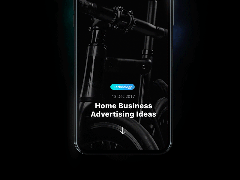 Black my Space action iphone x minimal mobile motion ui