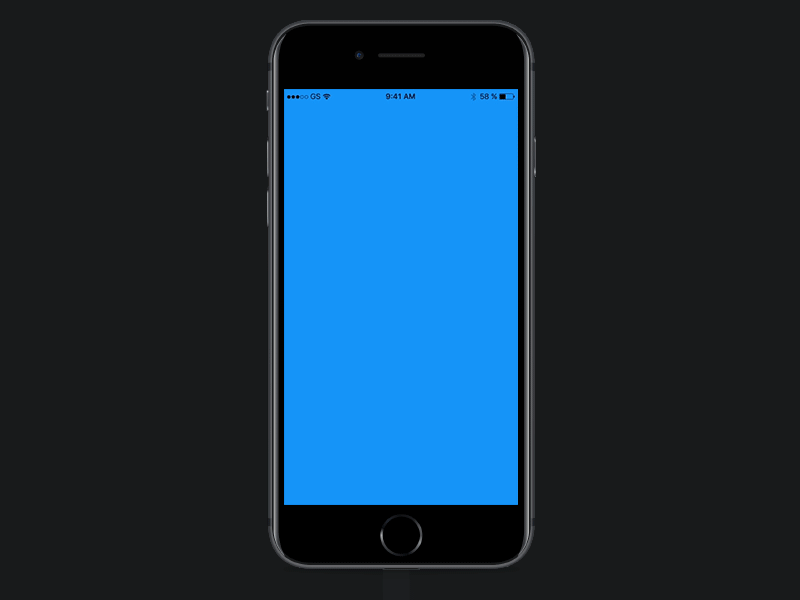 Loader screen "LuckyBidd" app blue design flat ios iphone motion shapes