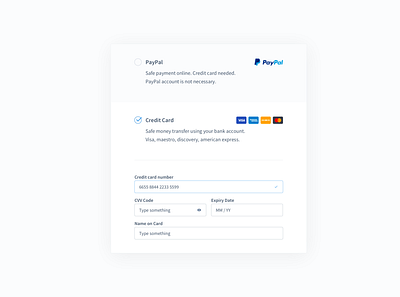 Payments Form design form minimal payments ui