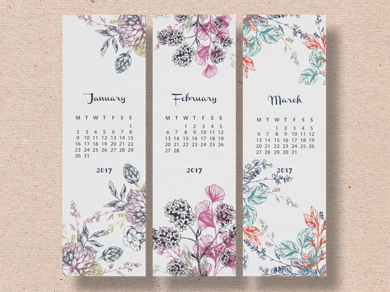 2017 calendar design by Laziz Khamidov on Dribbble