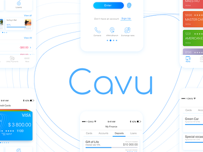 CAVU Mobile Banking app banking app cavu finance metryus mobile app mobile design ui design ux design