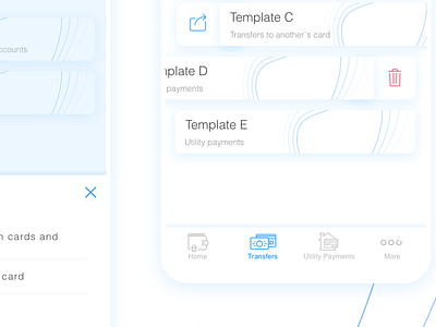 Templates & Regular Payments in CAVU - mobile banking app banking app cavu finance app metryus mobile app mobile design ui design ux design