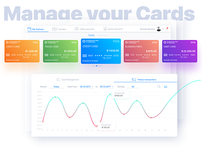 Banking app! Manage Credit cards & Accounts part #2 banking app dashboard finance app financial app financial dashboard fintech metryus ui design ux design ux solution wealth management wealth management app