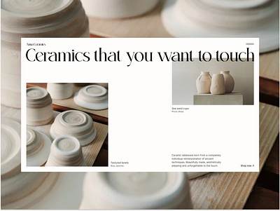 Ceramic e-commerce – website design concept design landing page redesign typography ui uxui