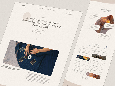 Landing page design for a coach branding design landing page redesign typography ui uxui