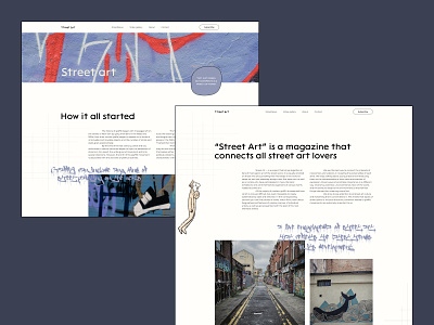 Online magazine about Street Art — Website Design