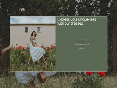 E-commerce dresses store – website design concept design graphic design landing page redesign typography ui uxui
