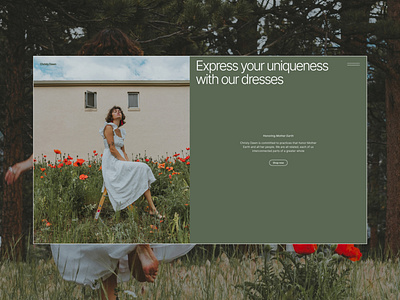 E-commerce dresses store – website design concept