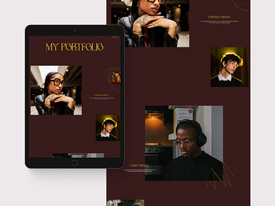 Photographer's portfolio page — Website design design landing page redesign typography ui uxui