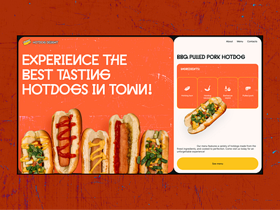 Landing page — hotdog shop website design design landing page redesign typography ui uxui