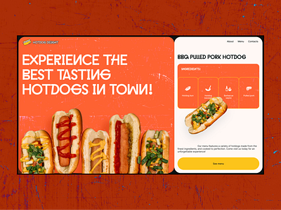 Landing page — hotdog shop website design