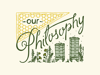 BBA Our Philosophy bees honey illustration