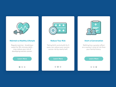 Health Cards cards health icons illustration lifestyle ui ux