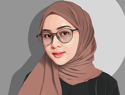 Vexel Hijab face tracing cartoon design face facetracing girl hijab hijabvector tracing vector vectorfacetracing vectorhijab vexel vexelart vexelvector