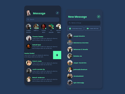 Message - Messenger App animation app design graphic design ui