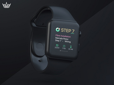 VW Apple Watch (Steps) ios sketch ui user interface ux watch app watch os