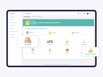 Biglio Development | Partner Management Platform app design ui ux web website