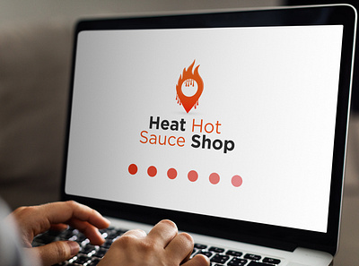 Online Hot Shop Logo branding creative design graphic design heat logo hot illustration logo online hot shop logo online logo typography vector