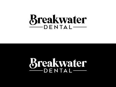 Break water branding break break water dental logo creative dental design graphic design illustration logo textbase typography vector water