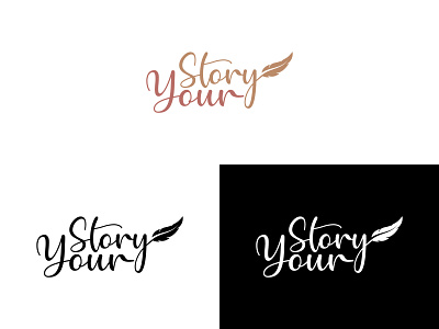 Your Story branding creative creative design design feather graphic design illustration logo story story logo typography vector your story logo