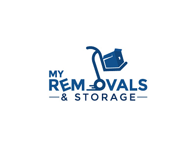 My Removals Logo box branding creative design graphic design illustration logo security shipping logo storage storage logo typography ui ux vector