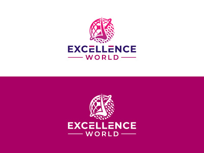 Excellence World branding creative design excellence world graphic design illustration logo tech world typography vector world