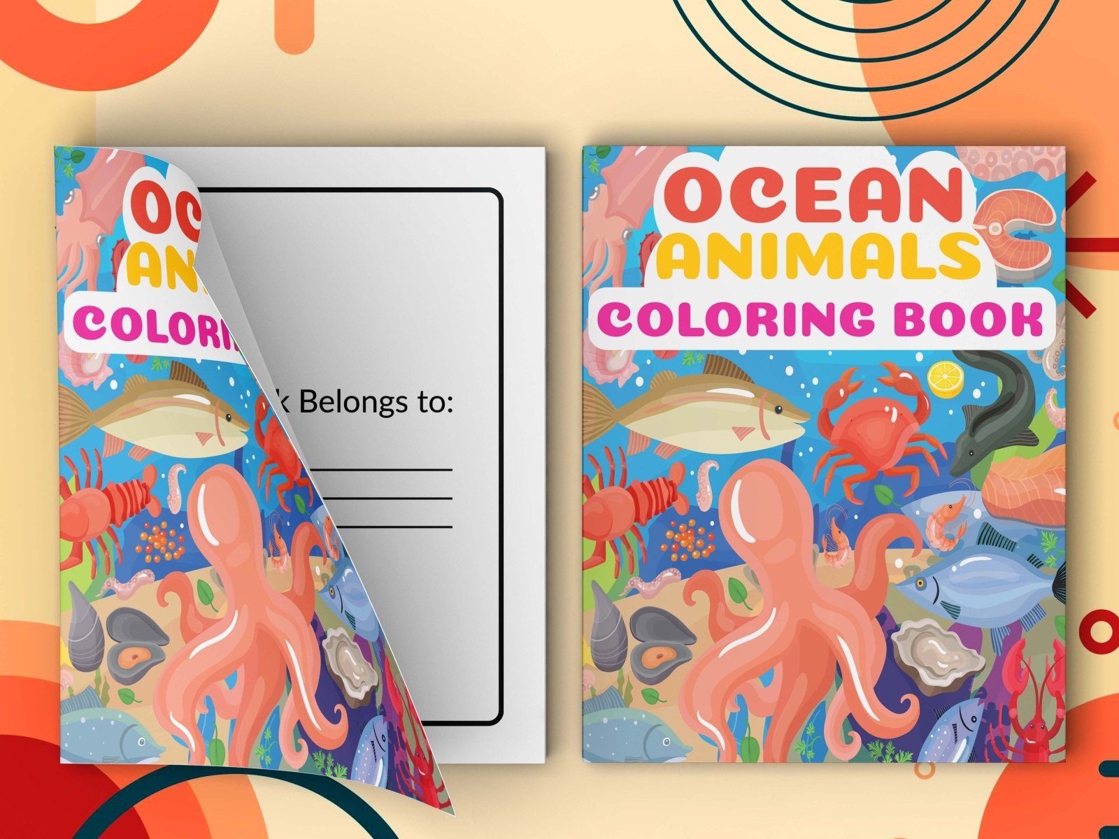 Ocean animals coloring book by Shanaz Designer on Dribbble