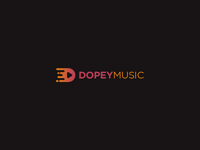 Dopey Music Logo Design clean design dopey flat gradient logo music