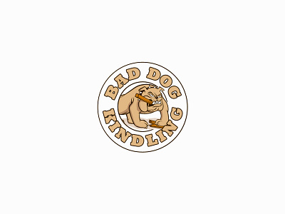 Bad Dog Kindling Logo bad design dog graphic logo