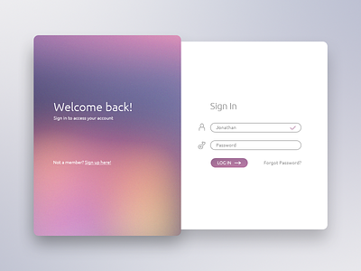Sign In Form account app dashboard design interface login material sign ui user ux web