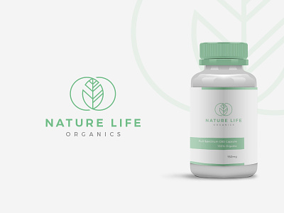 Nature Life Logo bottle branding clean design green identity logo nature organic product