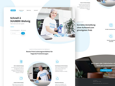 Suuber - Website Redesign clean creative design flat graphic interface landing page ui ux web website