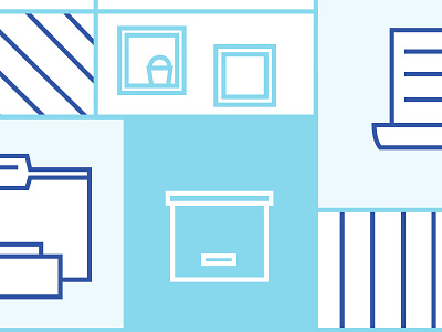 Office Module container icon module office pattern vector
