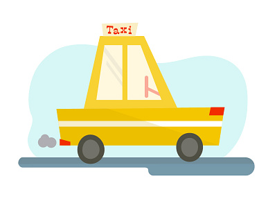 Taxi Cab car icon illustration illustrator nyc taxi vector