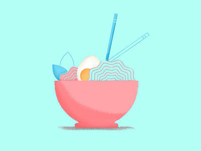 Ramen food illustration illustrator photoshop ramen texture vector