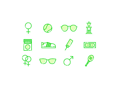 Lets Be Equal battle of the sexes equality feminism iconography icons illustration illustrator line tennis vector
