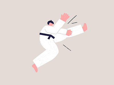 Chop! athlete character chop design doodle illustration illustrator karate procreate texture
