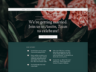 Working on our wedding site