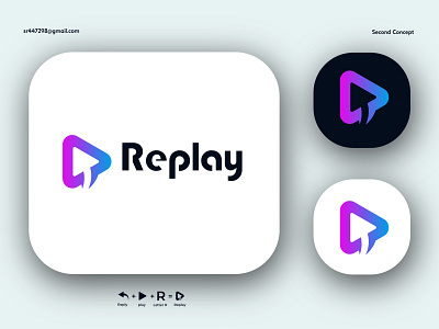 replay ( R+play ) logo