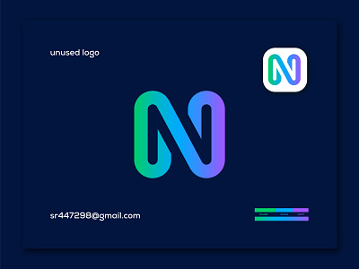 N Modern logo best brand mark branding color company logo gradient logo graphic design logo logos md. sohel rana modern logo n