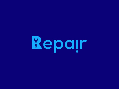 Repair logo branding desain graphic design icon logos modern logo monogram negative rebranding redesign repair repairing simplelogo top typography wordmark