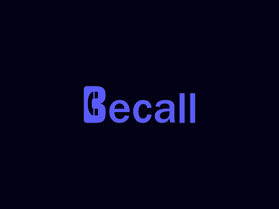 Becall logo becall logo black call callservoce connections gaming logotype negative space online peer to peer phone simple sohel telephone typography video call wordmark