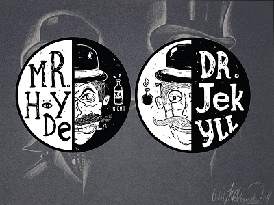 «Dr. Jekyll and Mr. Hyde». bar beard dr.jekyll logo mr.hyde semak