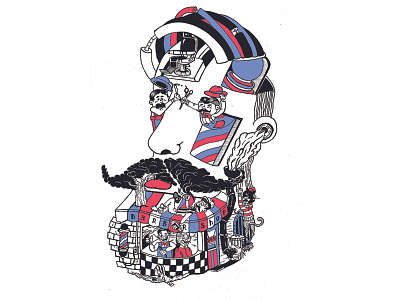 CLIPPERS - barber shop barber beard briolin clippers illustration logo mustache pomade semak shop sticker
