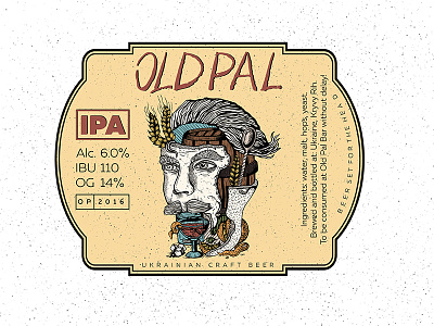 OLD PAL beer branding brew craft design label old packaging pal trademark