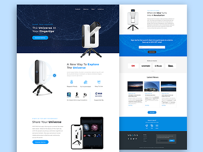 Digital Telescope app colourful ecommerce telescope ux design web design