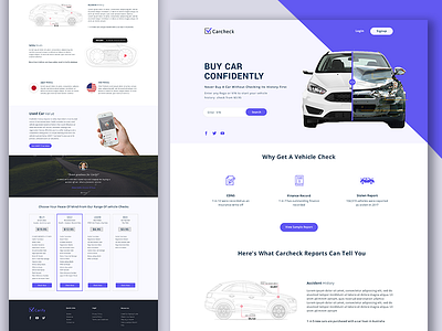 Car History Check car car app homepage ux vehicle vehicle check vehicle history check webdesigner