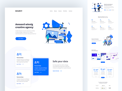 Agency Landing Page agency landing page agency website blue and white clean landing design ux uxui web page